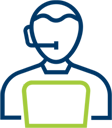 Service Support man with headset icon